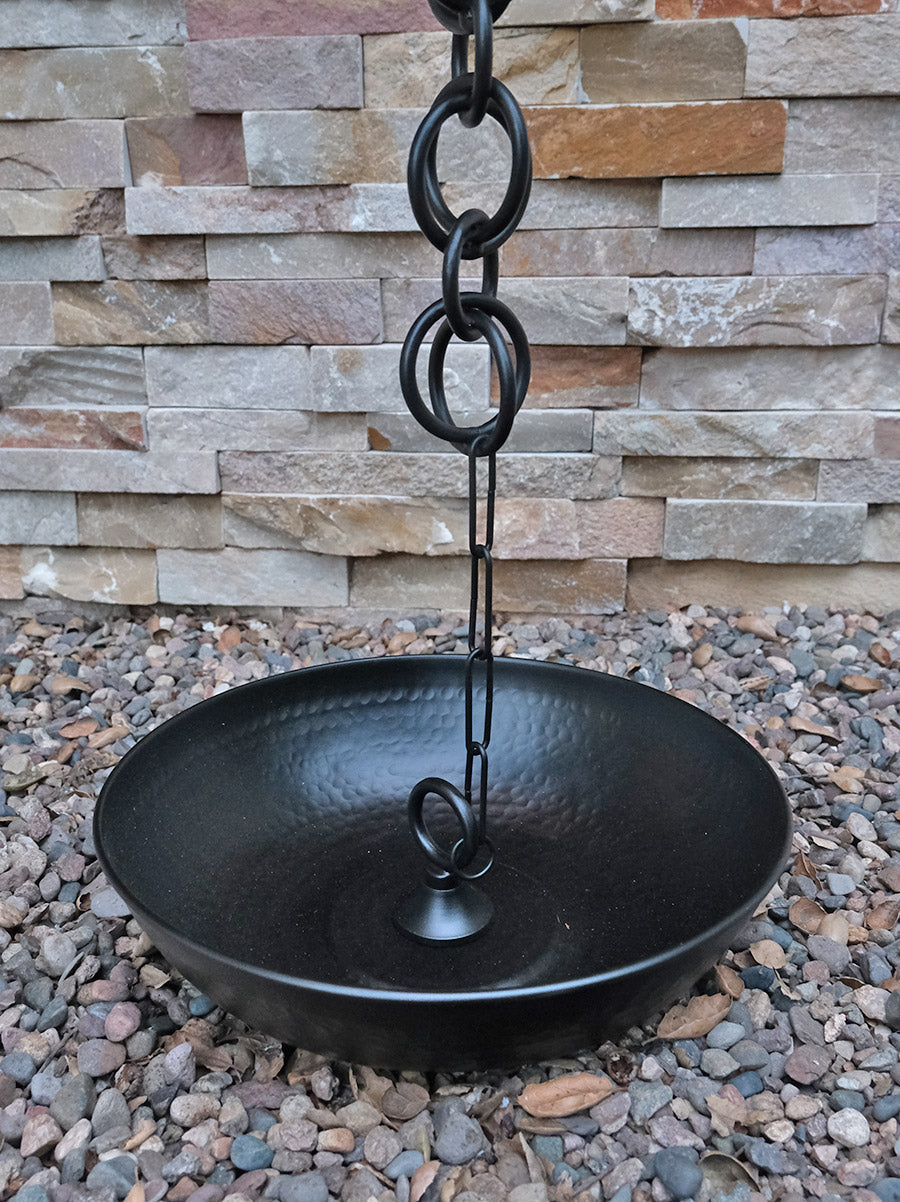 BLACK 11" Aluminum Hammered Dish 3145-BLK-SM