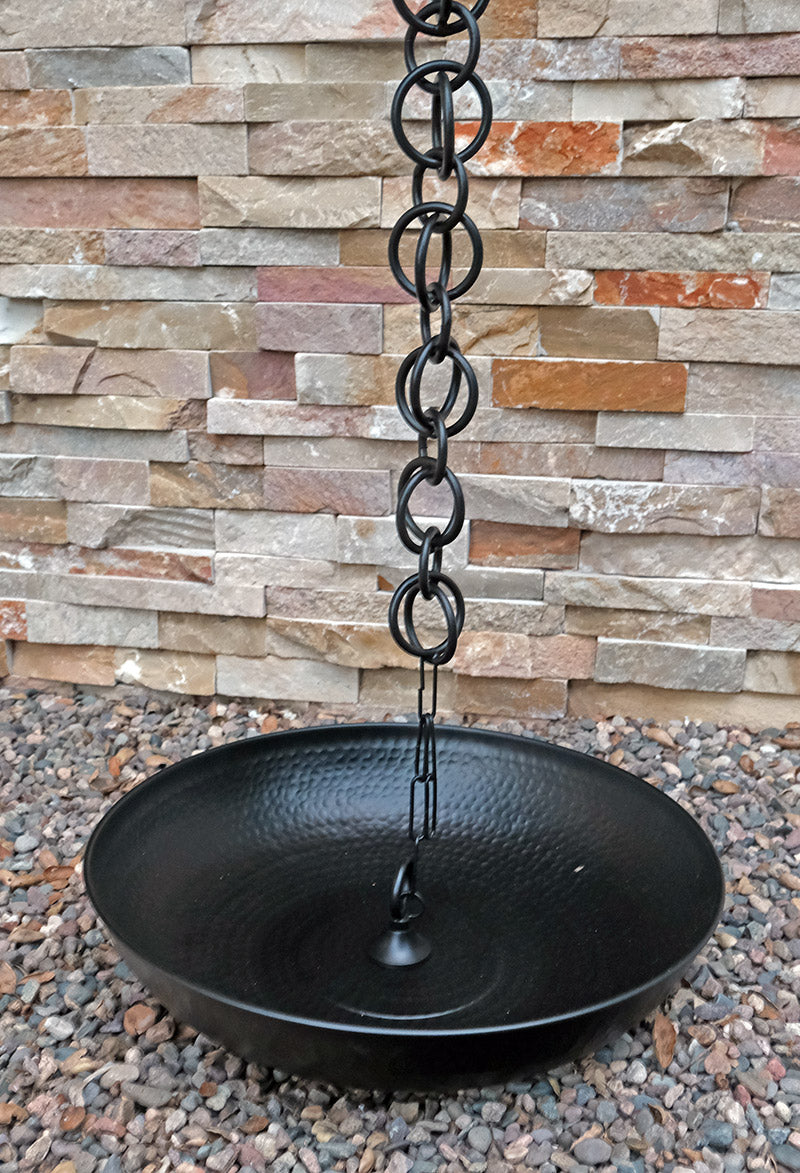 BLACK 16" Aluminum Hammered Dish 3145-BLK