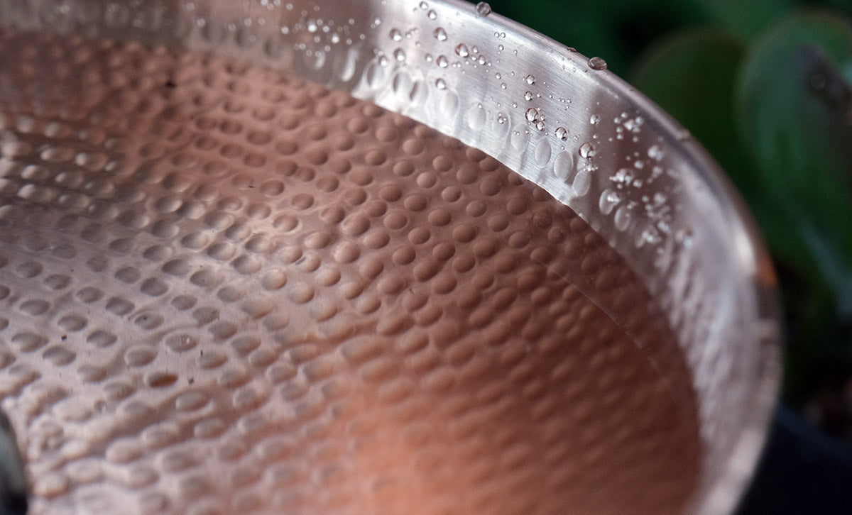 3145-COP-BB-RND Round Birdbath Dish Pure Copper