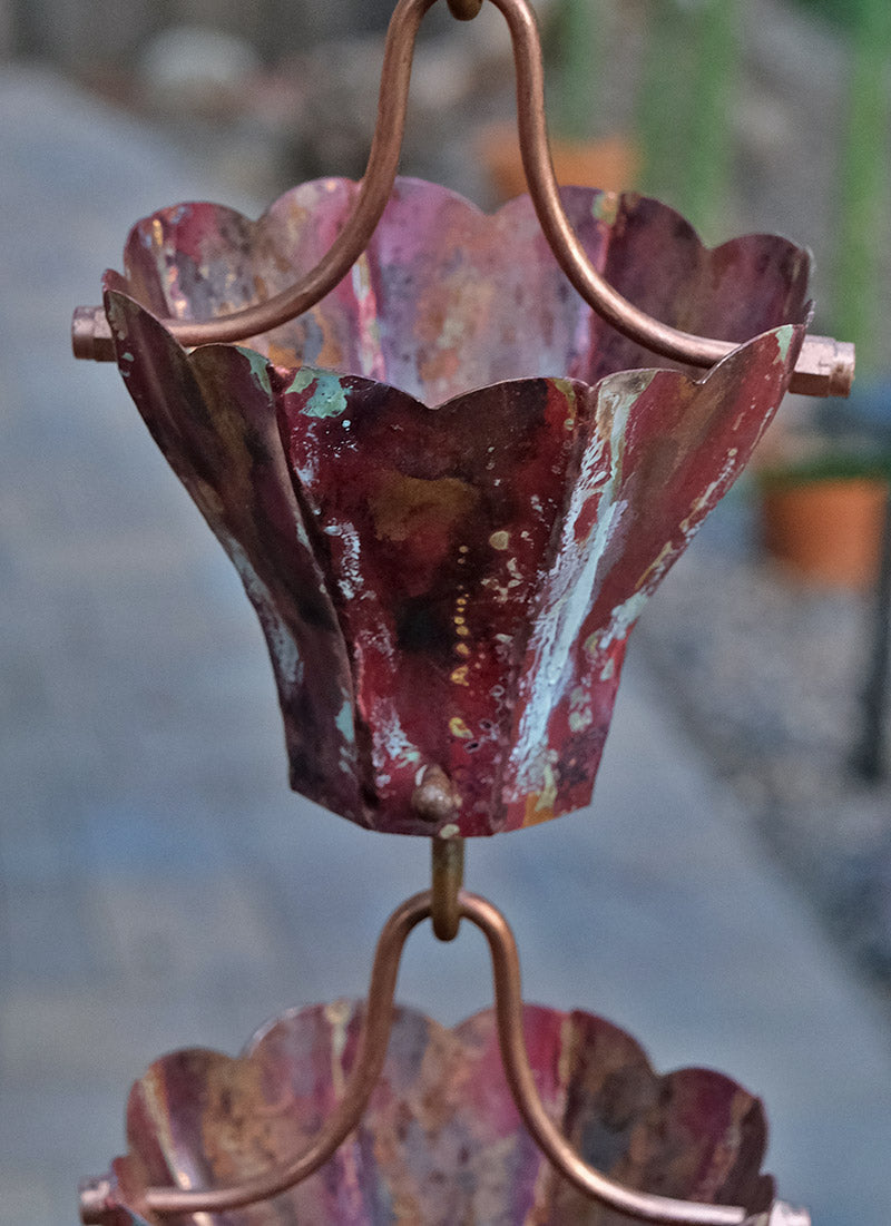 Star Flower Cups Aged Copper  #3147