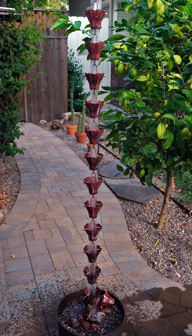 Star Flower Cups Aged Copper  #3147