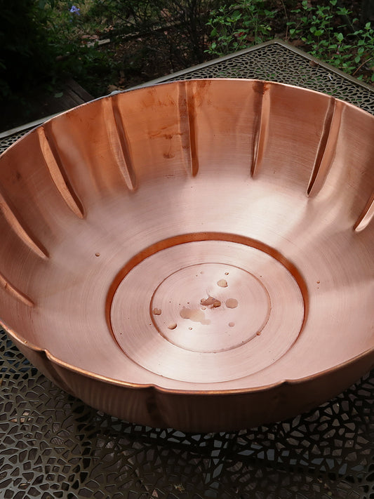 Pure Unfinished Copper Scallop Basin 3148-COP