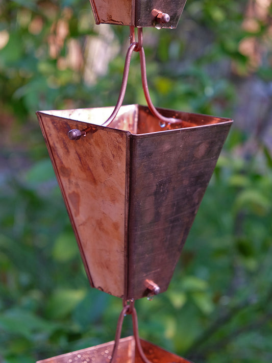 Large Tapered  Square Cups Copper Plated #3178-L-COP
