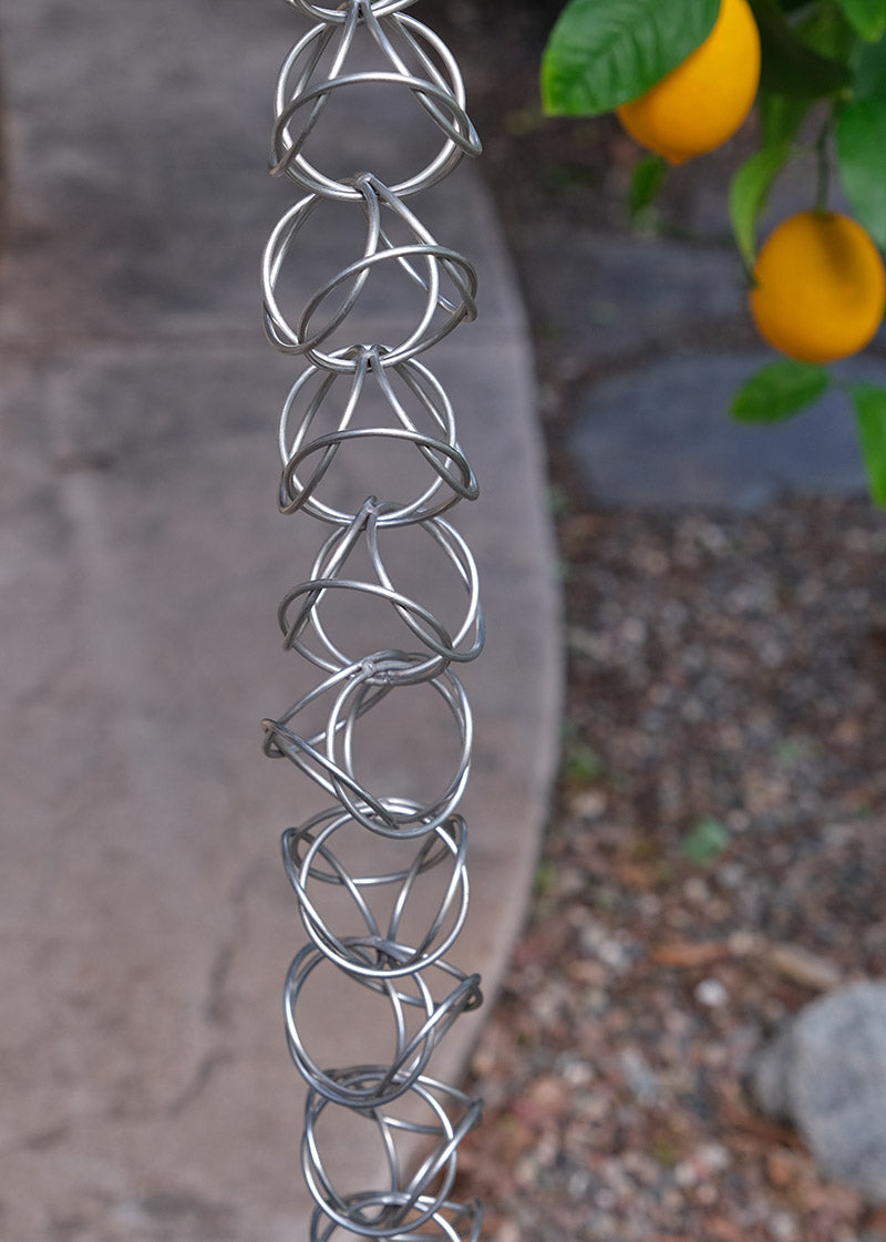 Geo Circles™ Stainless Steel Link Rain Chain