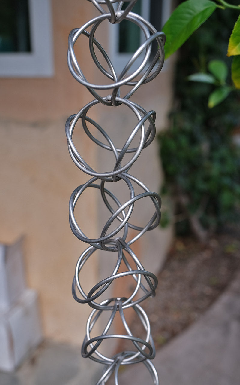 Geo Circles™ Stainless Steel Link Rain Chain