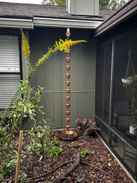 Oak Leaves™ Pure Unfinished Copper Rain Chain 2688-L-COP