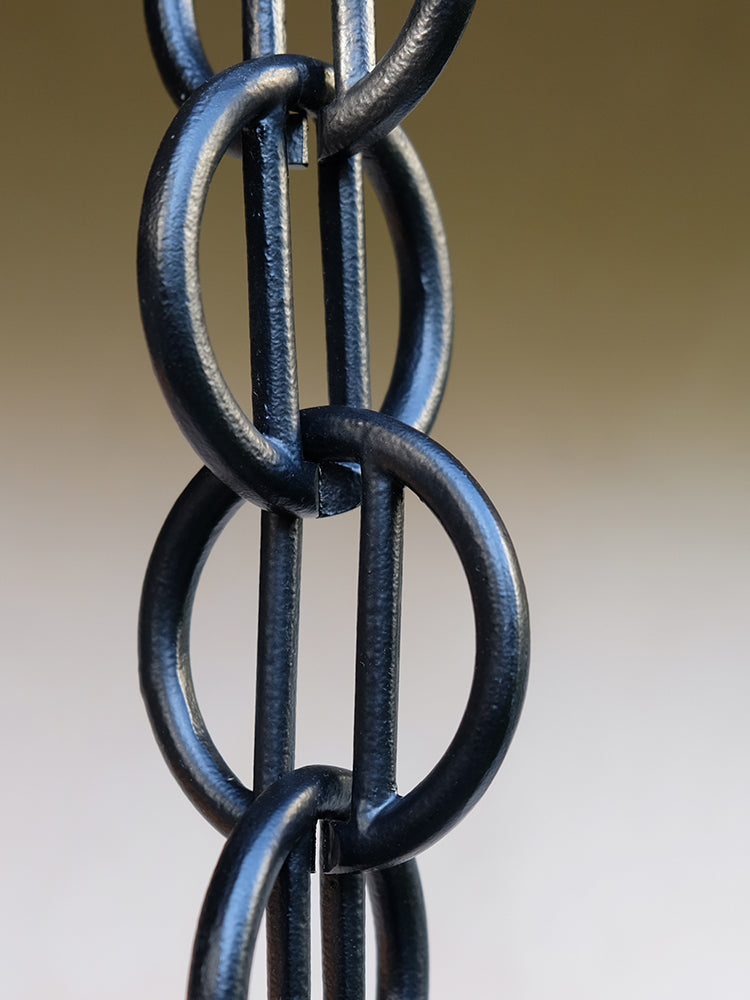 Cast Zen Loops Thick Powder Coated Black Aluminum Link Chains #6886C-BLK