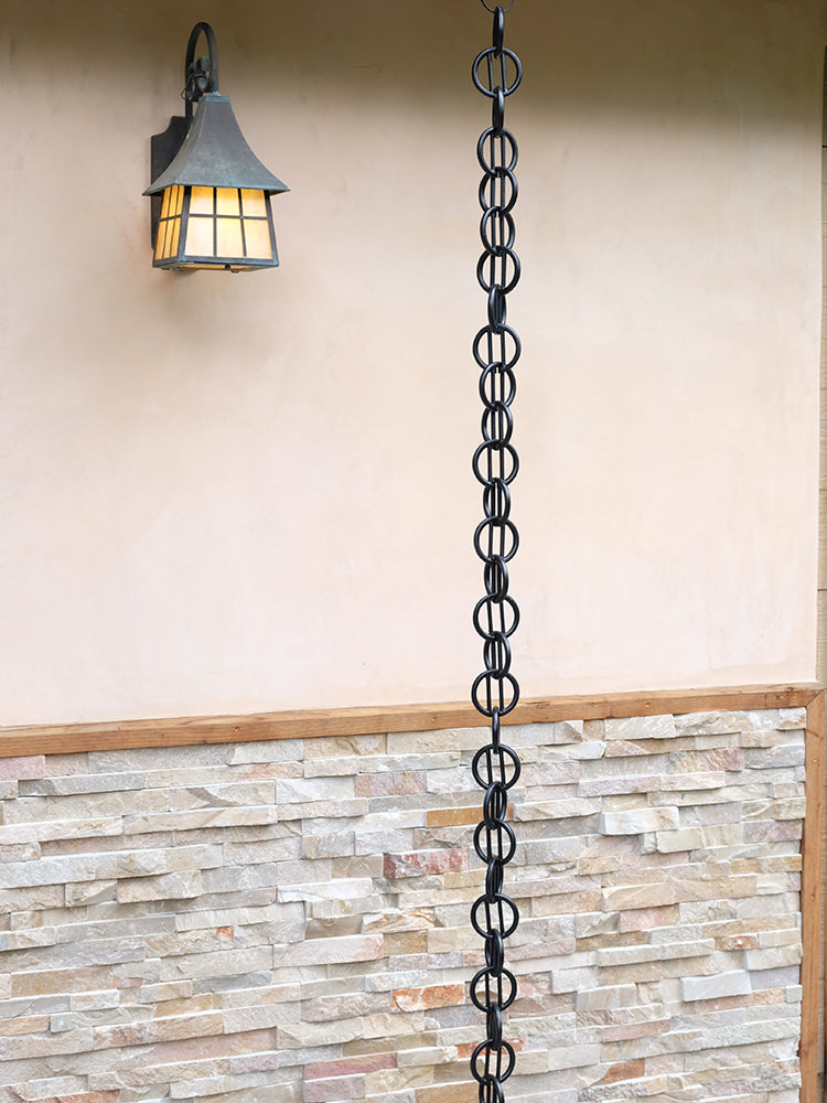 Cast Zen Loops Thick Powder Coated Black Aluminum Link Chains #6886C-BLK