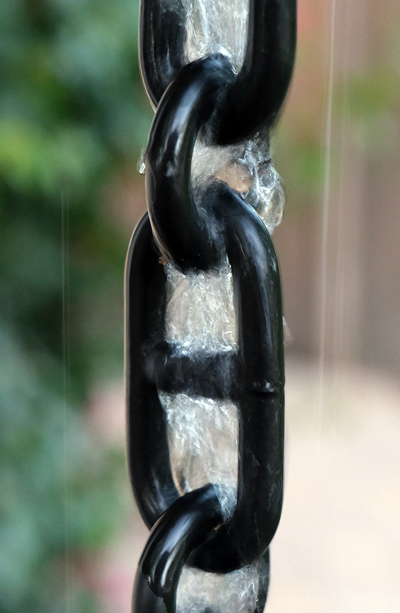 Black Anchor Link Rain Chain ANCH-01-BLK