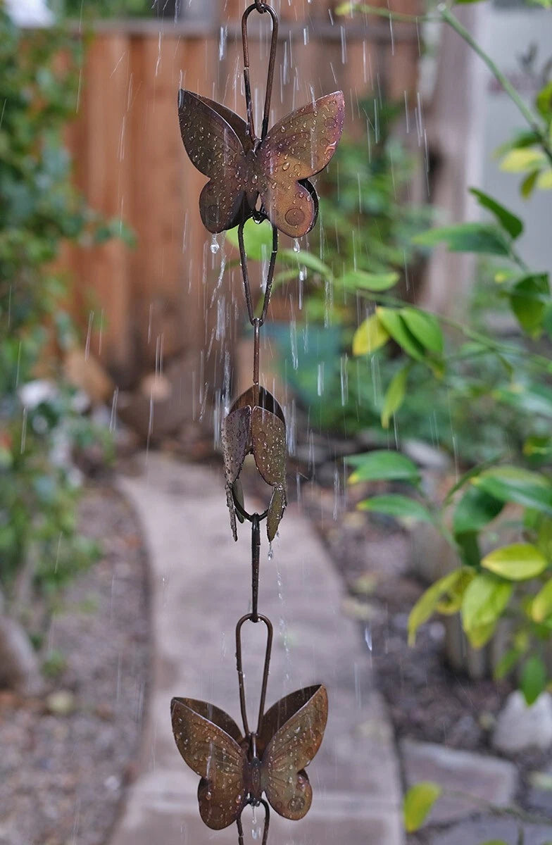 Butterflies Steel Rain Chain Nature Series
