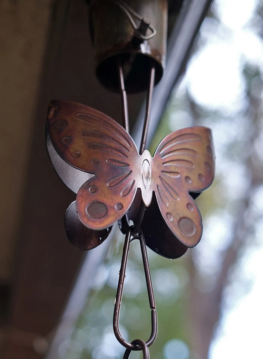 Butterflies Steel Rain Chain Nature Series