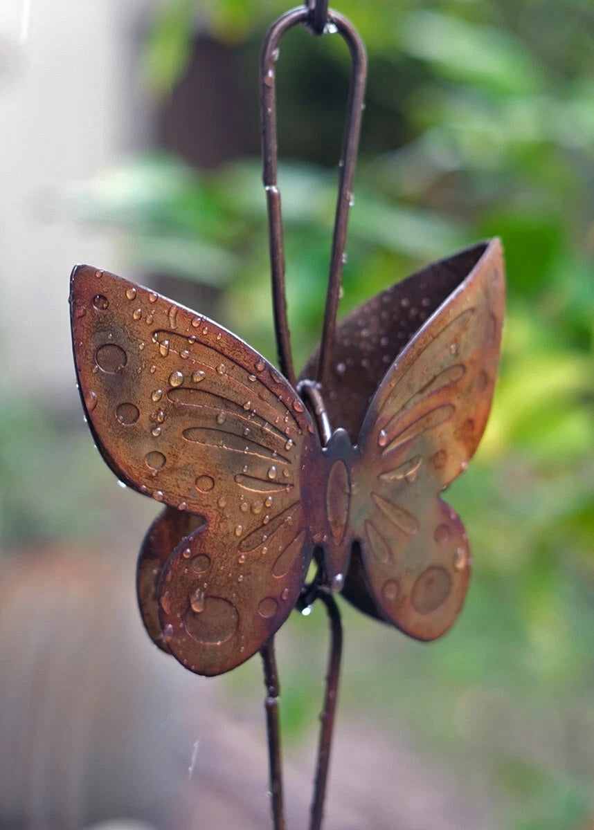 Butterflies Steel Rain Chain Nature Series