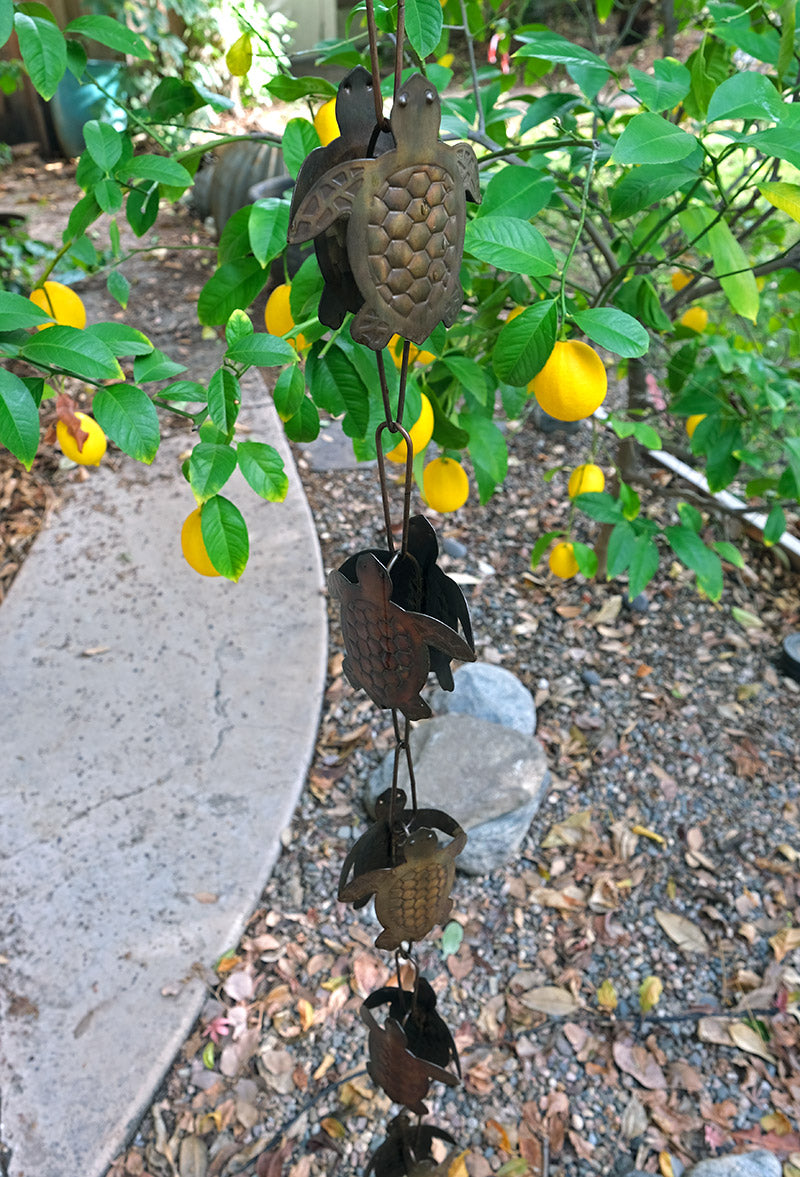 Turtles Steel Rain Chain Nature Series
