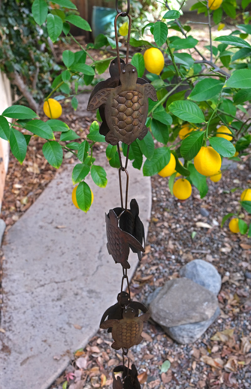 Turtles Steel Rain Chain Nature Series