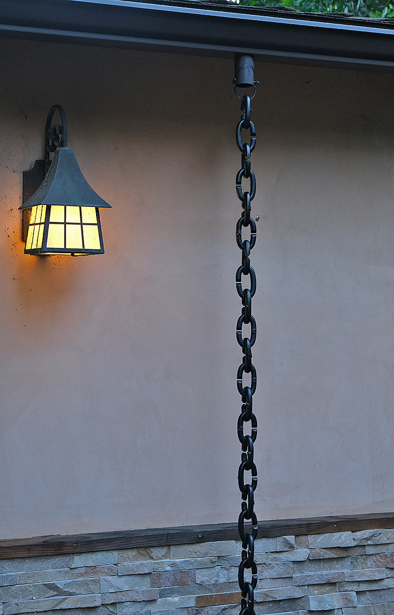 Black Cast Link Chain Powder Coated Black CL01-BLK