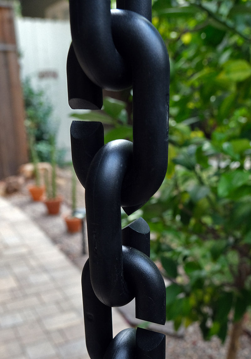 XXL Rain Chain BLACK injection molded PVC CL03-BLK