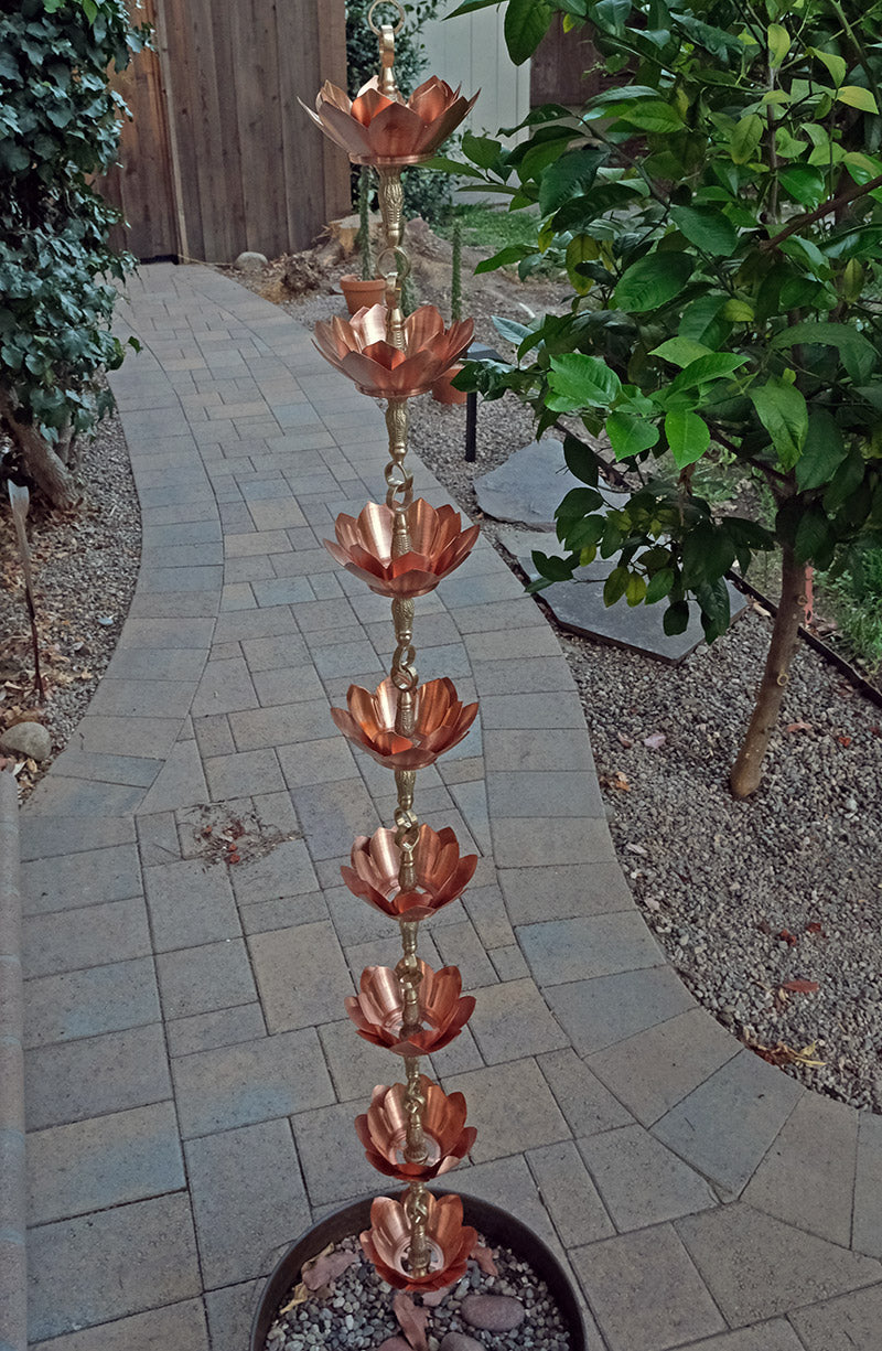 Double Lotus Brass & Copper Cups DL-701