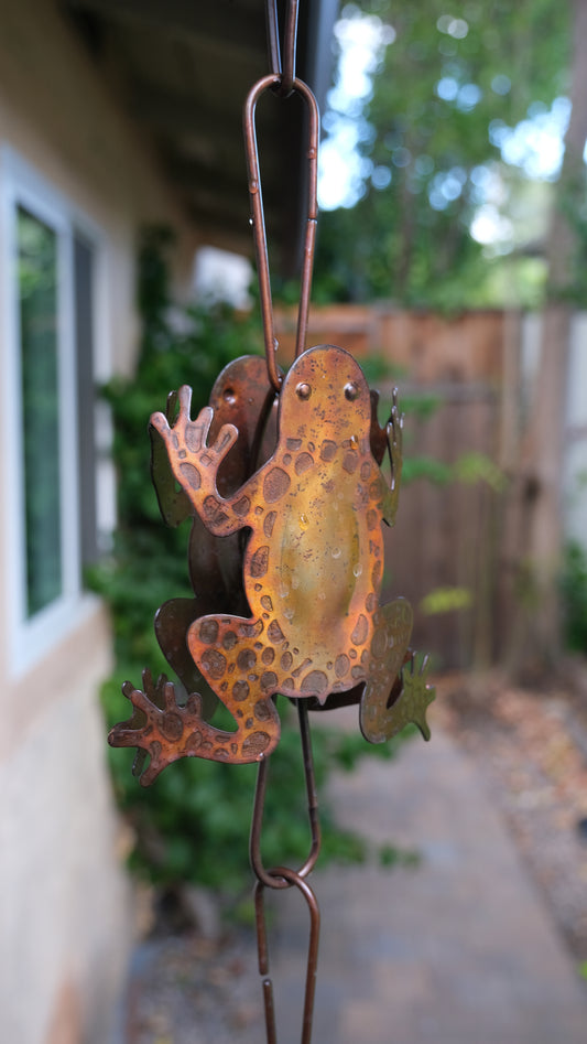 Frogs Steel Rain Chain Nature Series