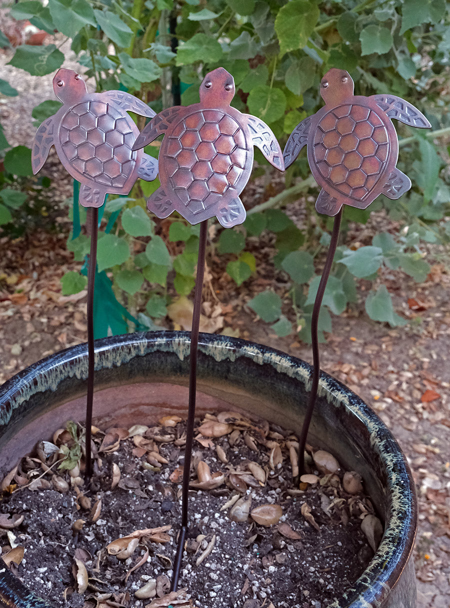 GS-002 Turtles Garden Stakes (set of 3)
