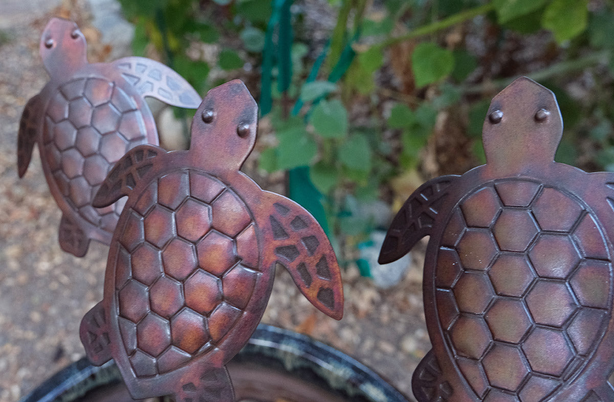GS-002 Turtles Garden Stakes (set of 3)
