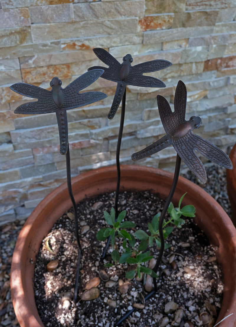 GS-003 Dragonfly Garden Stakes (set of 3)