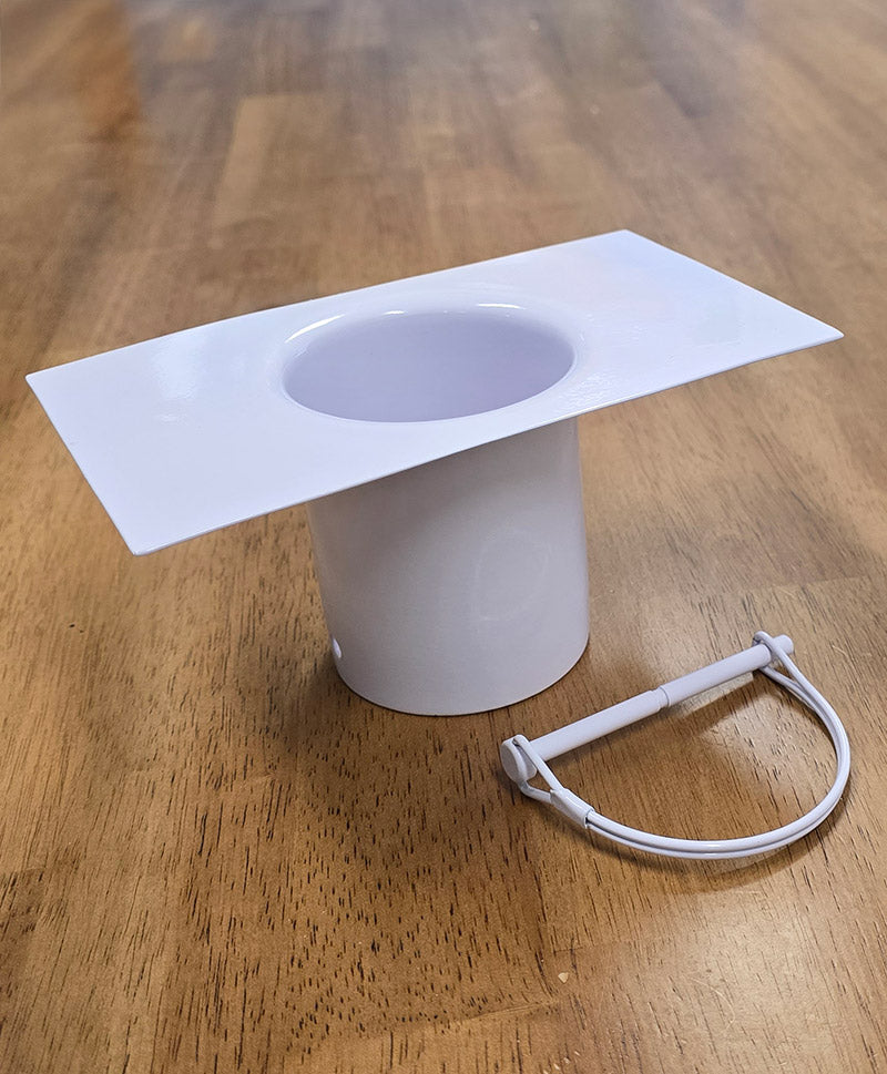 Large White Rain Chain Installation Kit RCR-LG-WHT