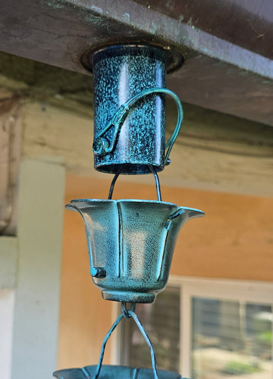 Rain Chain Installation Kit #RCR-PAT Aluminum with Patina