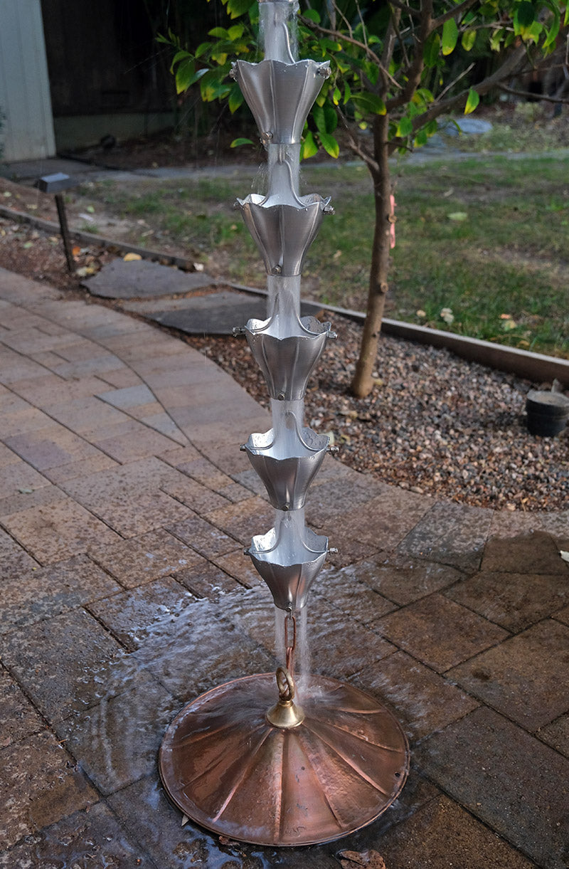 WFD001 Waterflow Deflector brass and copper rain chain anchor kit