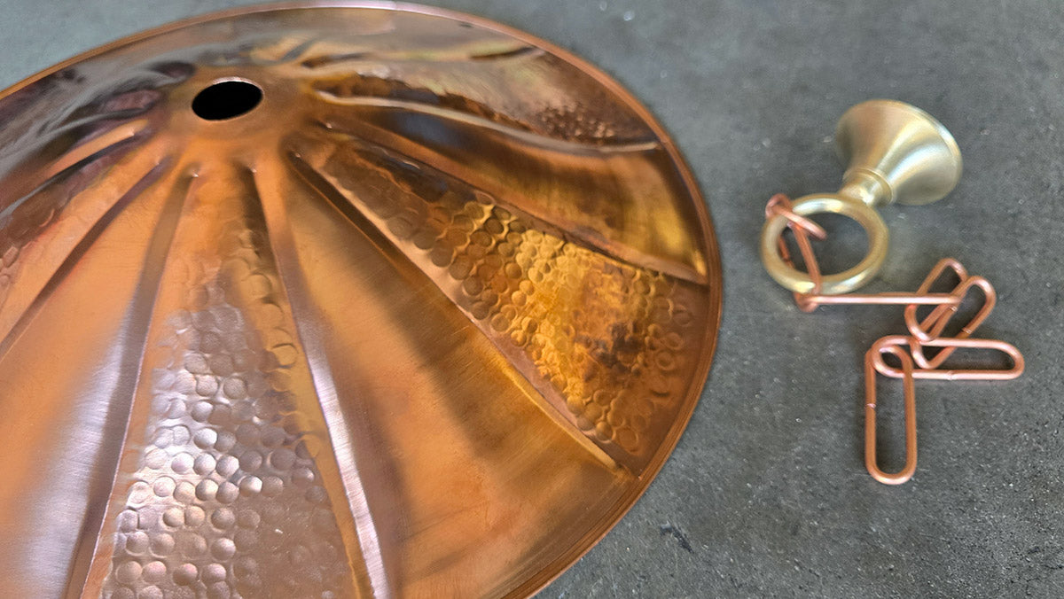 WFD001 Waterflow Deflector brass and copper rain chain anchor kit