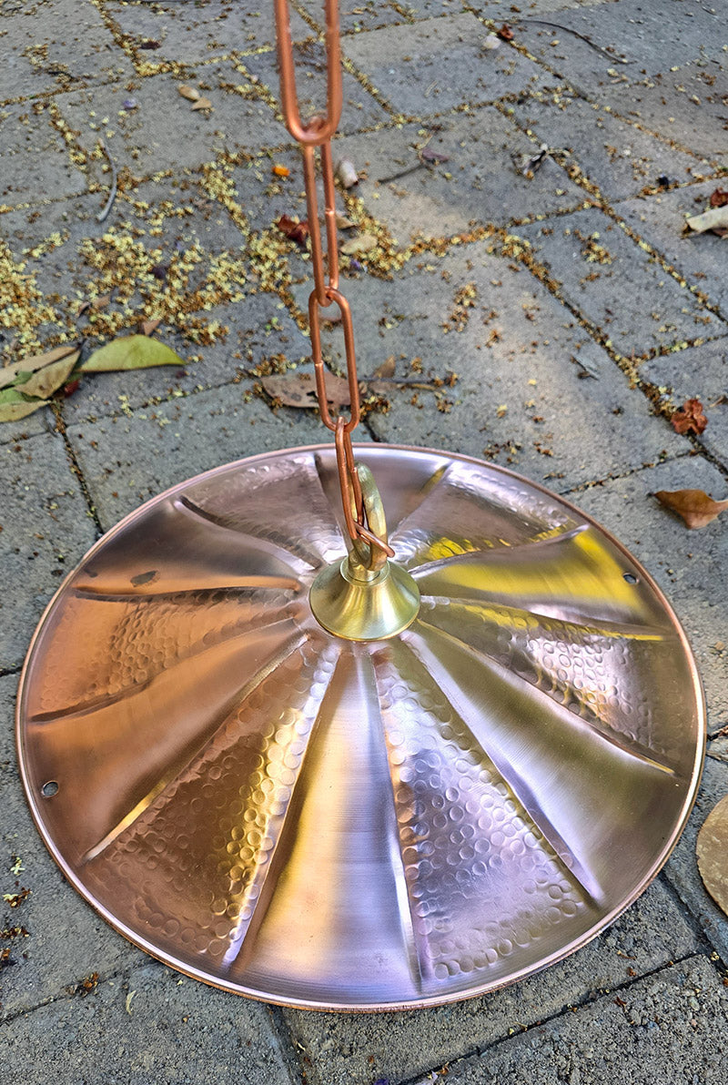 WFD001 Waterflow Deflector brass and copper rain chain anchor kit