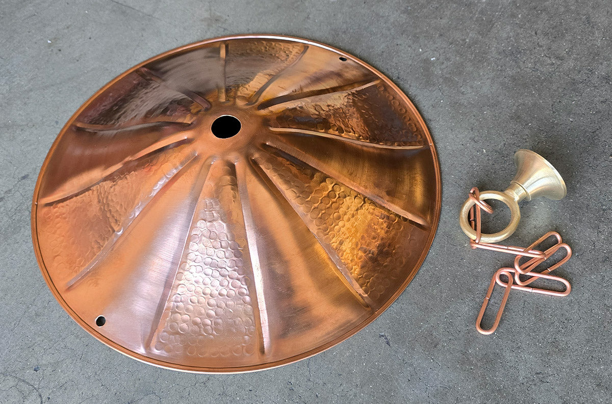 WFD001 Waterflow Deflector brass and copper rain chain anchor kit