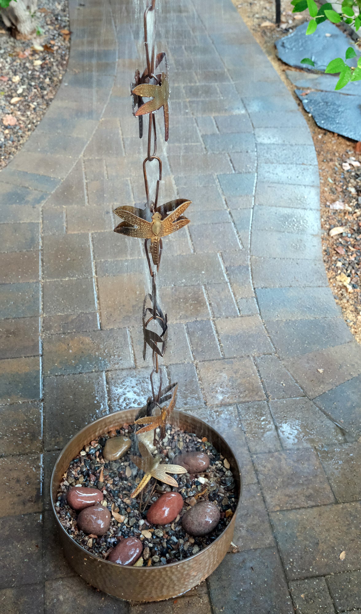 Dragonflies Steel Rain Chain Nature Series