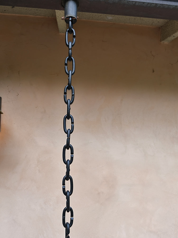 Black Cast Link Chain Powder Coated Black CL01-BLK