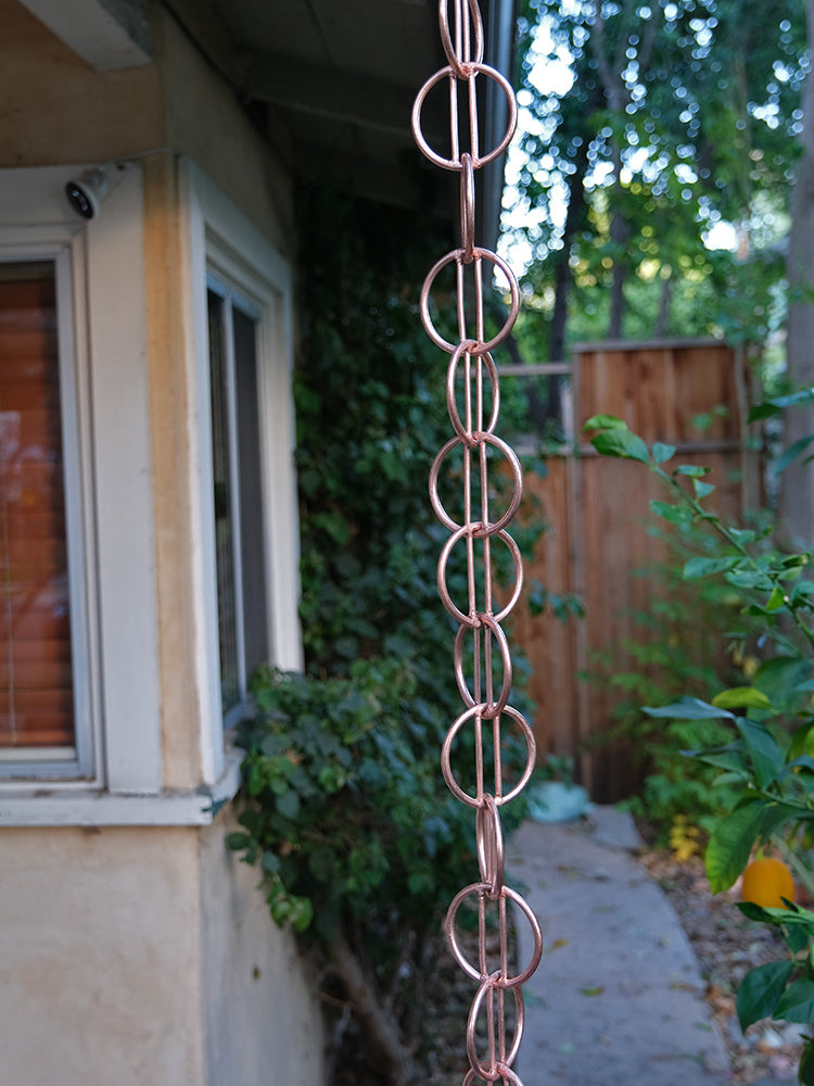 Thick Pure Copper Zen Loops Link Chains #6886-COP – RainChains.com