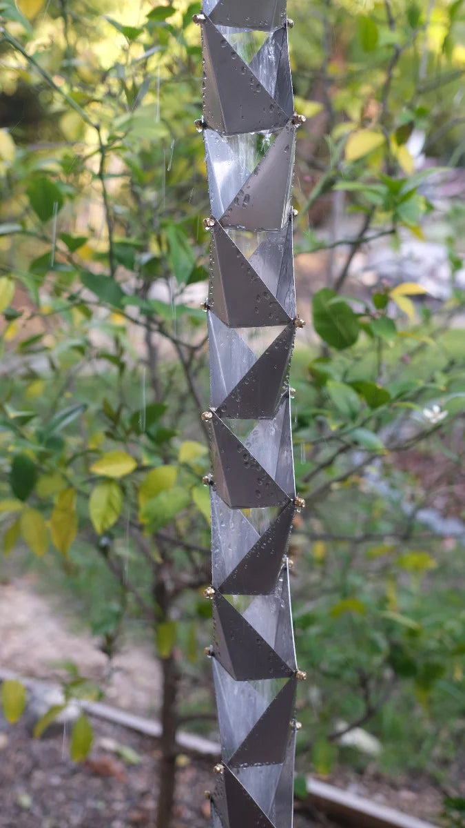 Origami™ Rain Chain brushed steel CLEARANCE
