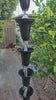 Flared Cups Black Powder Coated Aluminum Rain Chain 7228-BLK 
