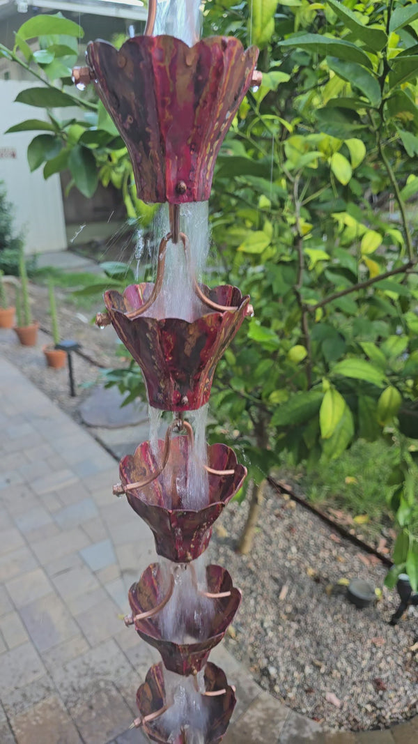 Star Flower Cups Aged Copper  #3147 