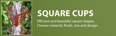 Square Cups - Efficient and beautiful round square shapes. choose material finish and design