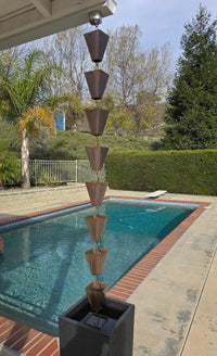 Large Tapered Square Cups Copper Plated #3178-L-COP